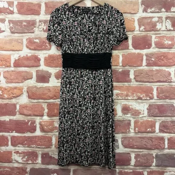 tahari asl black dress Plus Size High Waisted Wide Leg Crepe Knit Dress Pants